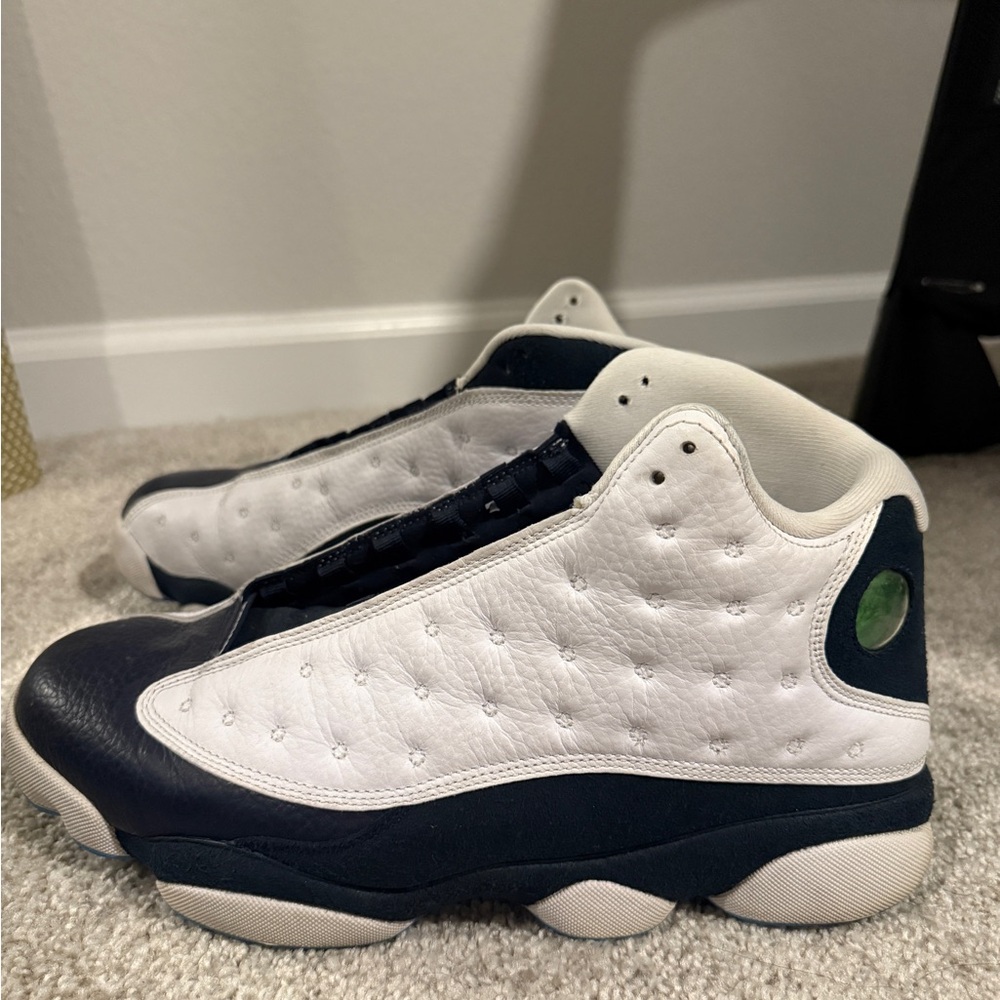 Jordan Retro 13 Obsidian White and Blue Sneakers